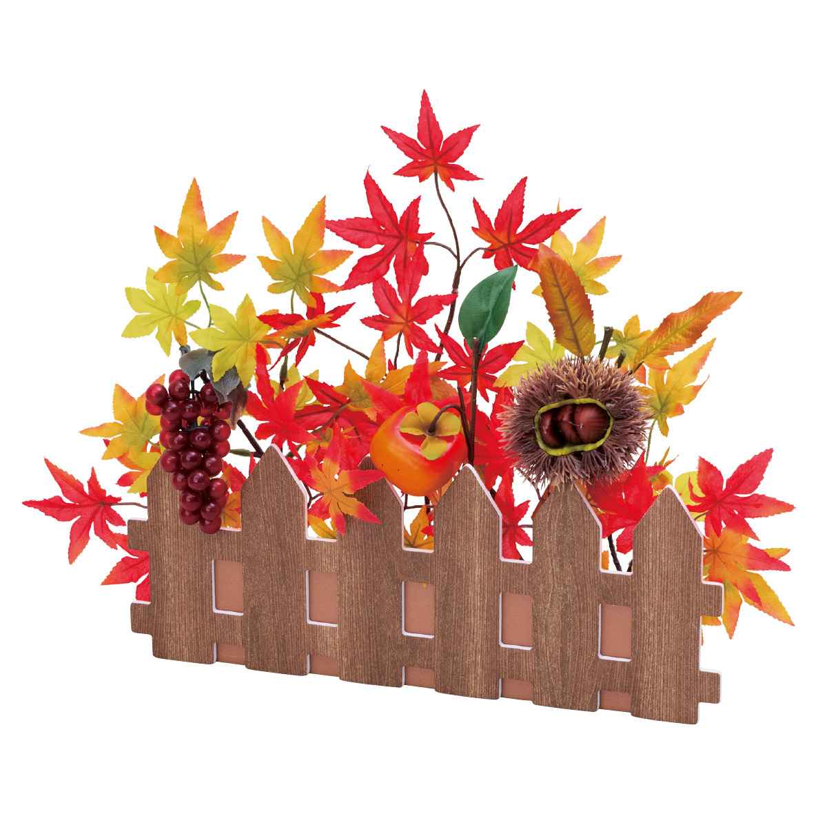 秋の味覚垣根アレンジ（造花）