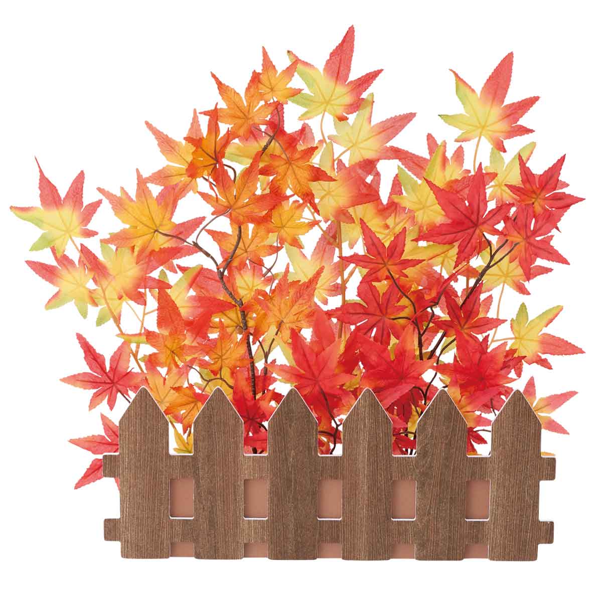 鮮やか紅葉垣根アレンジ（造花）