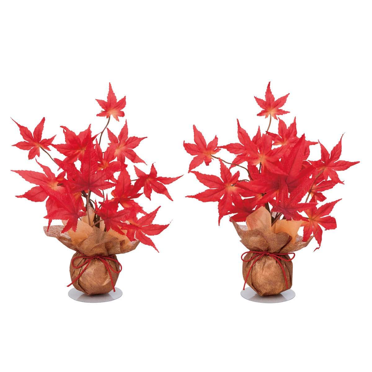 2個 紅葉ラップ（造花）