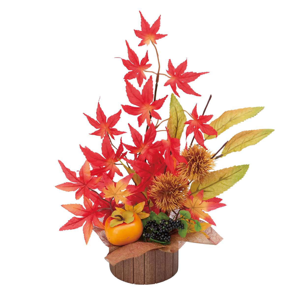 柿と栗アレンジ（造花）