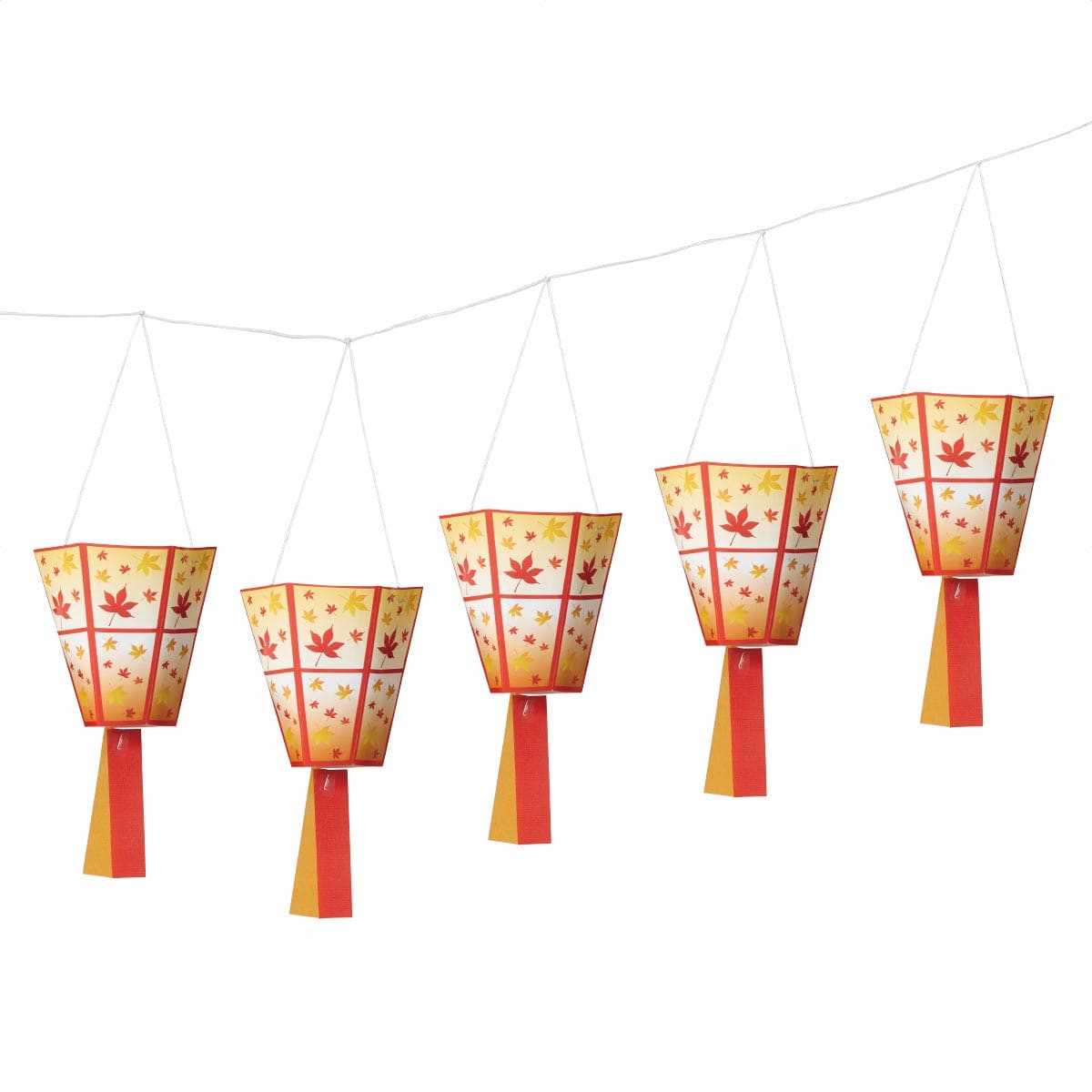 5連紅葉ミニぼんぼり