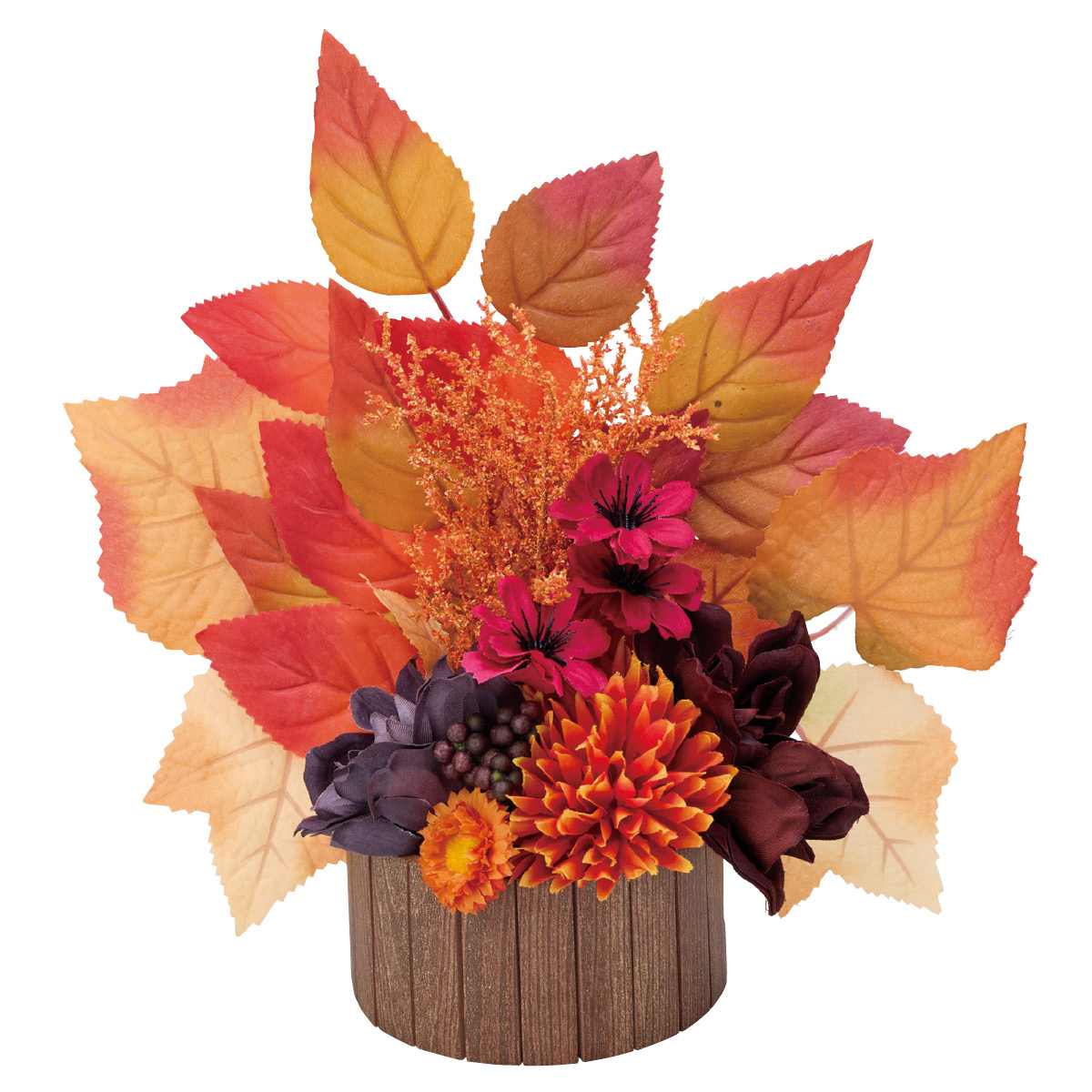 オータムフラワーアレンジ高さ27cm（造花）