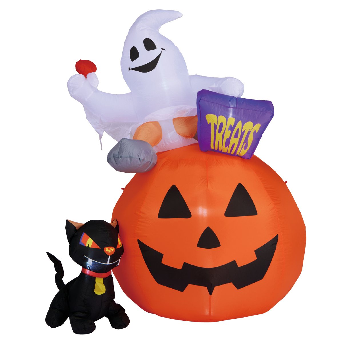 エアブロードール パンプキン&ゴースト&キャット 高さ180cm