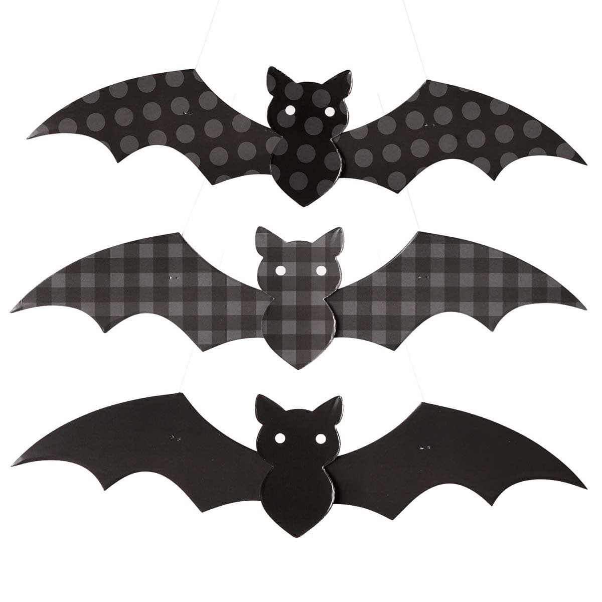 3個 コウモリオーナメント