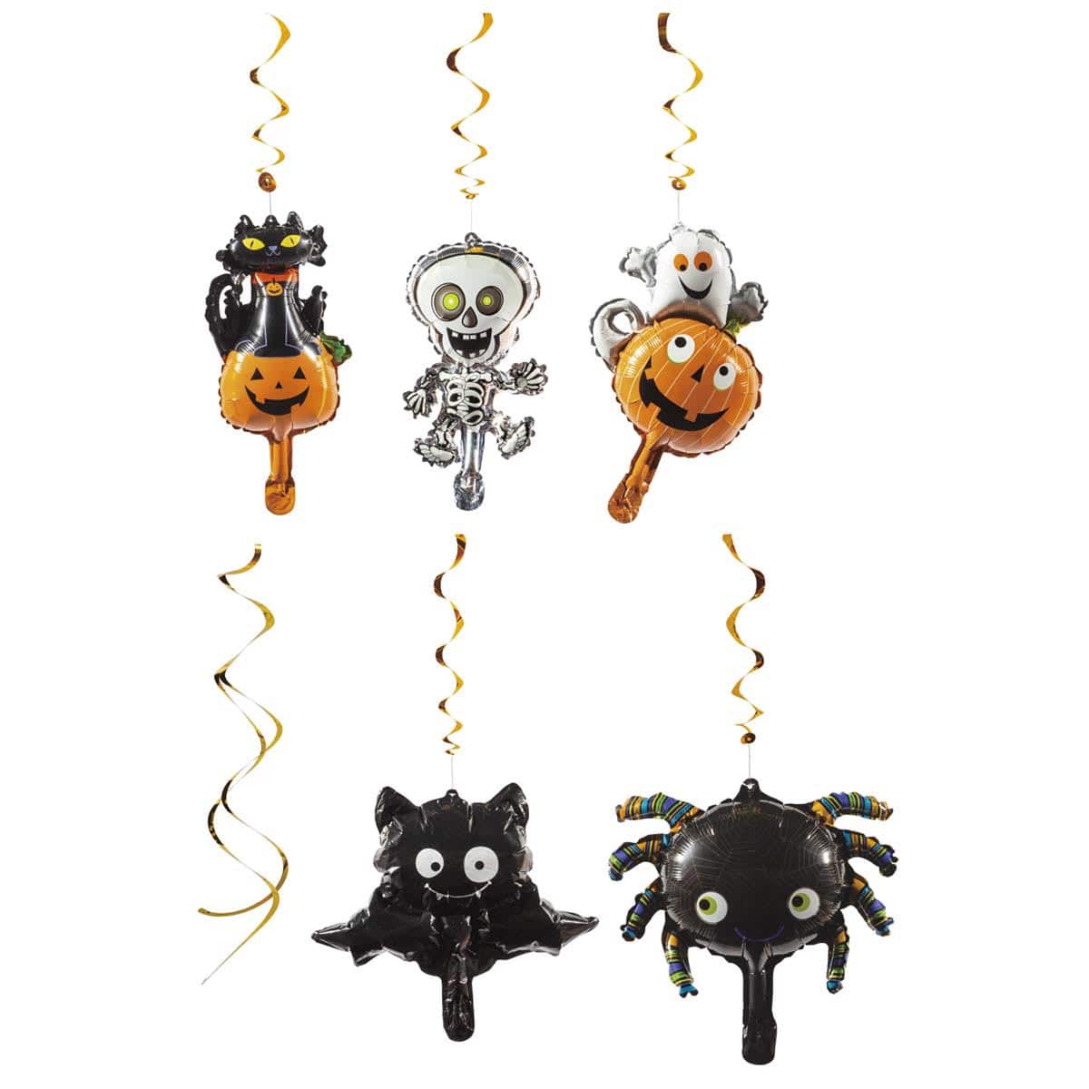 5個 ハロウィン スパイラルデコレーションバルーン