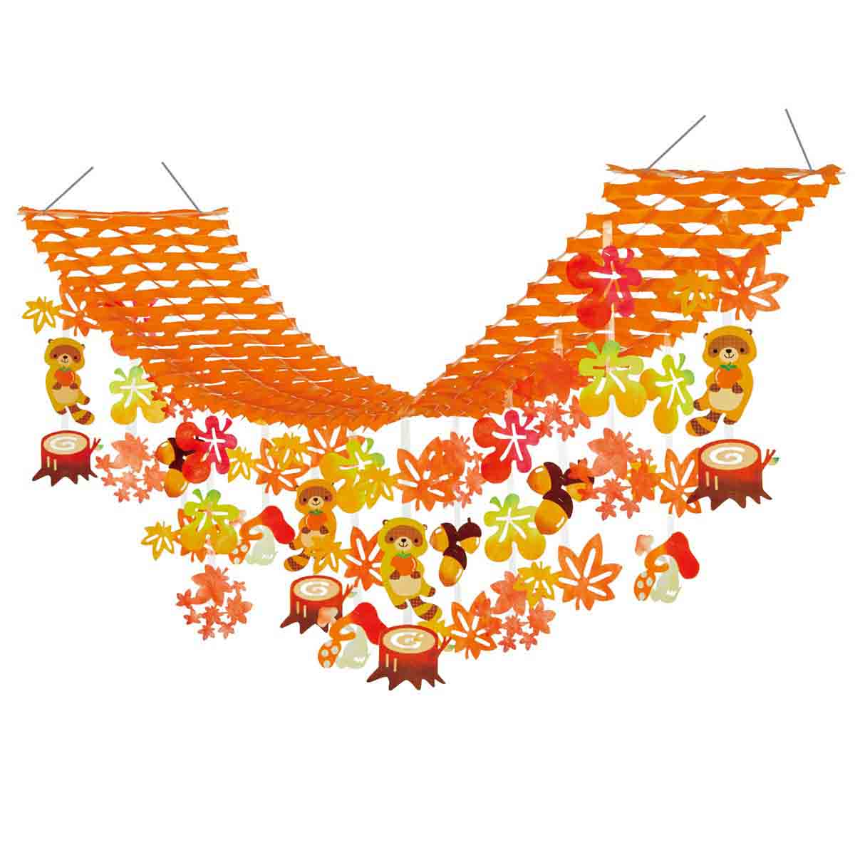 秋色たぬきプリーツハンガー