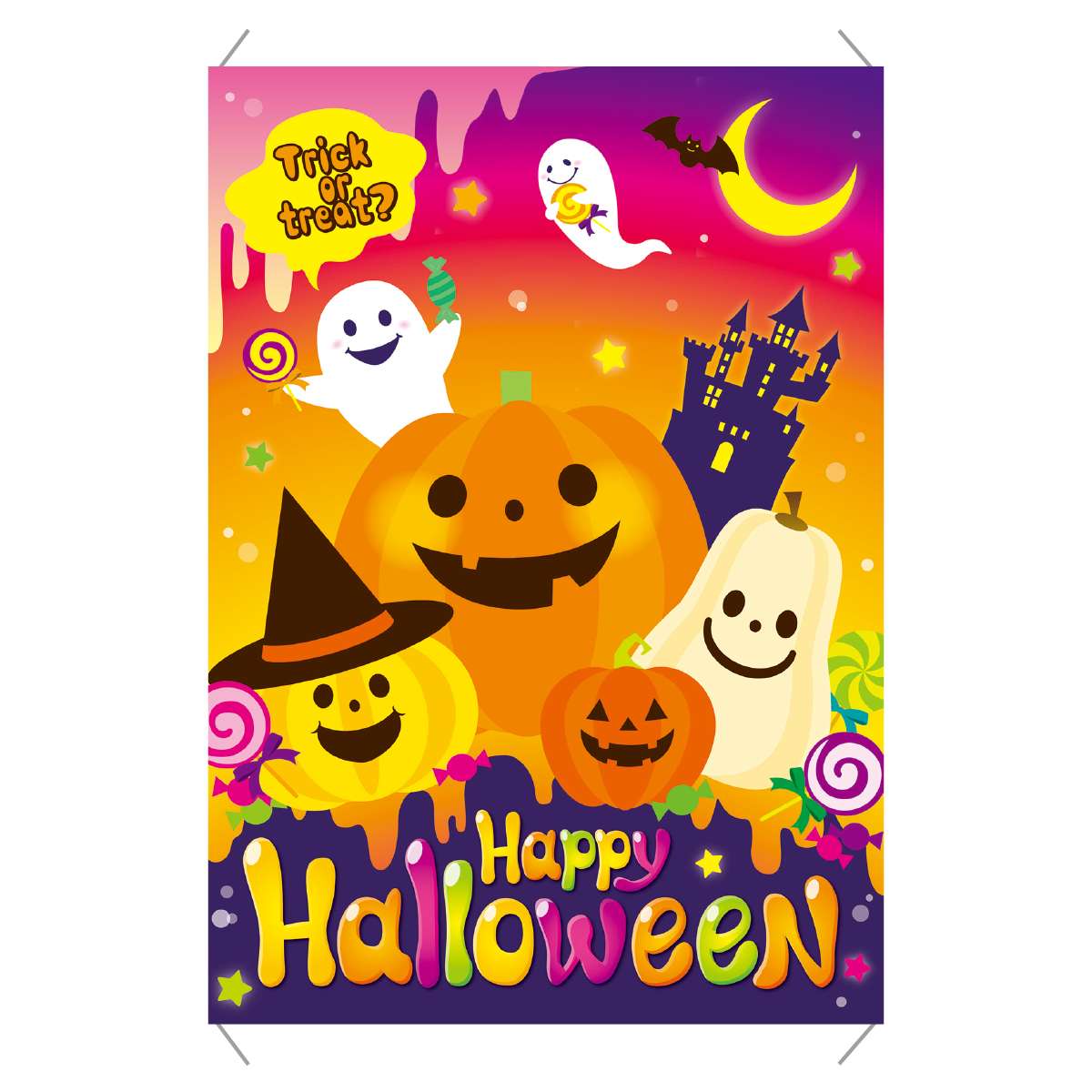 タペストリー カラフルハロウィン