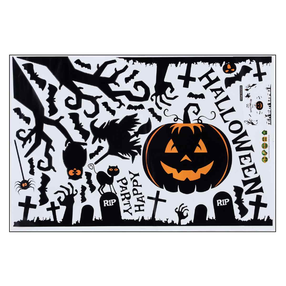 ハロウィンウォールステッカー ブラック