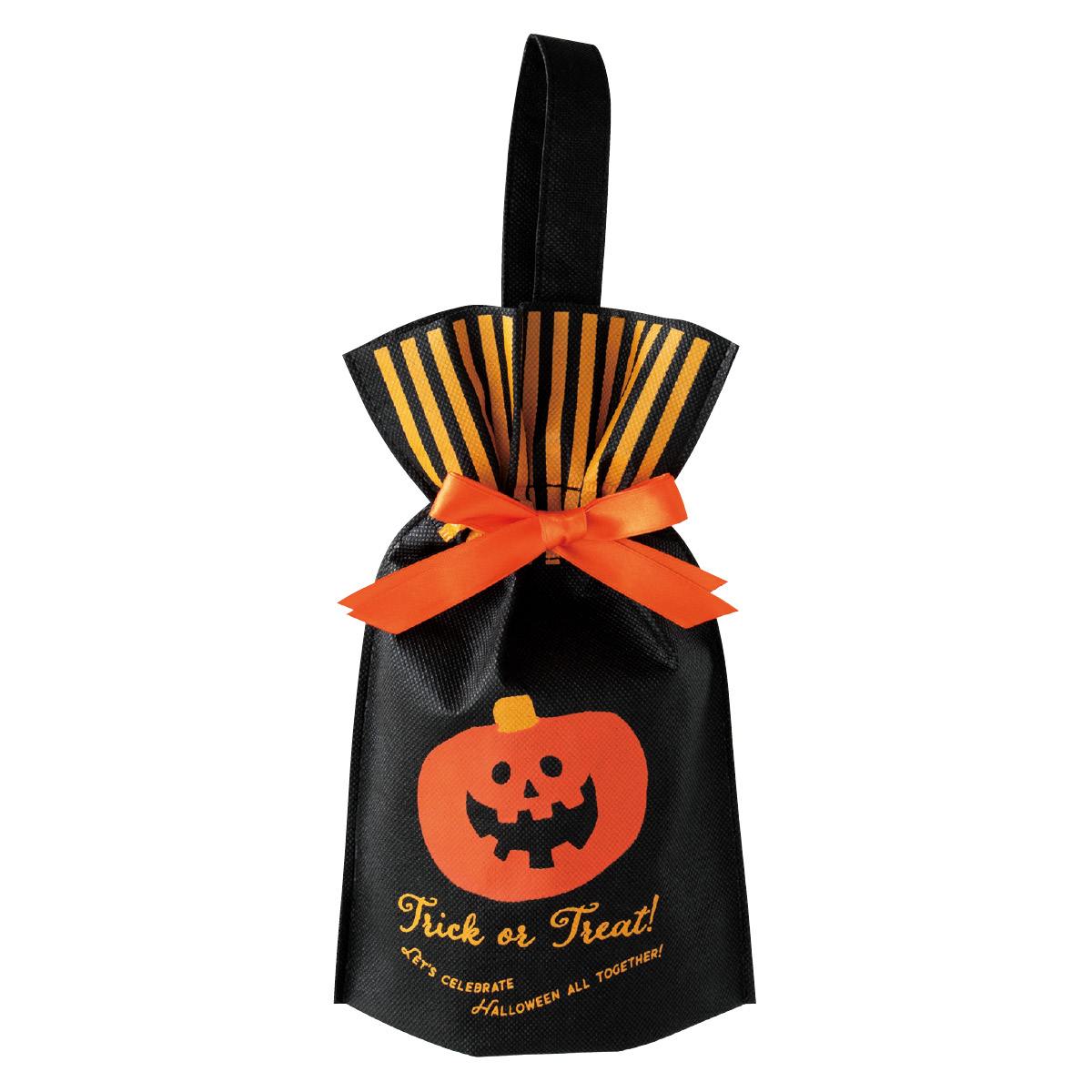 【20枚】 手提げ不織布バッグ パンプキンハロウィン