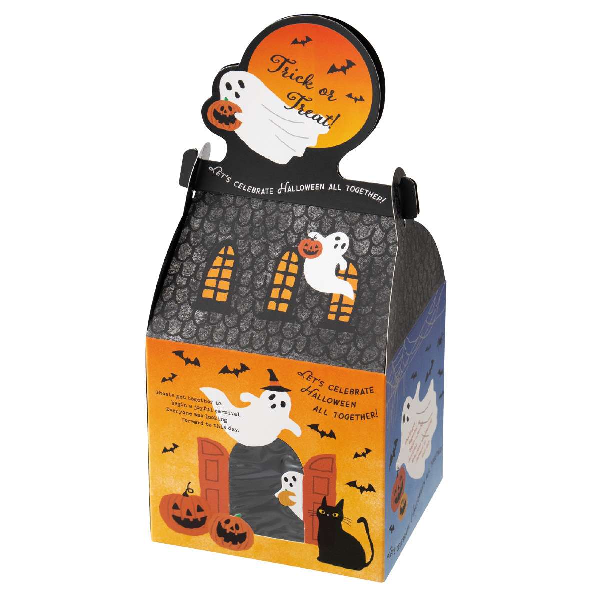 【10枚】 窓付きギフトボックス ゴーストハロウィン