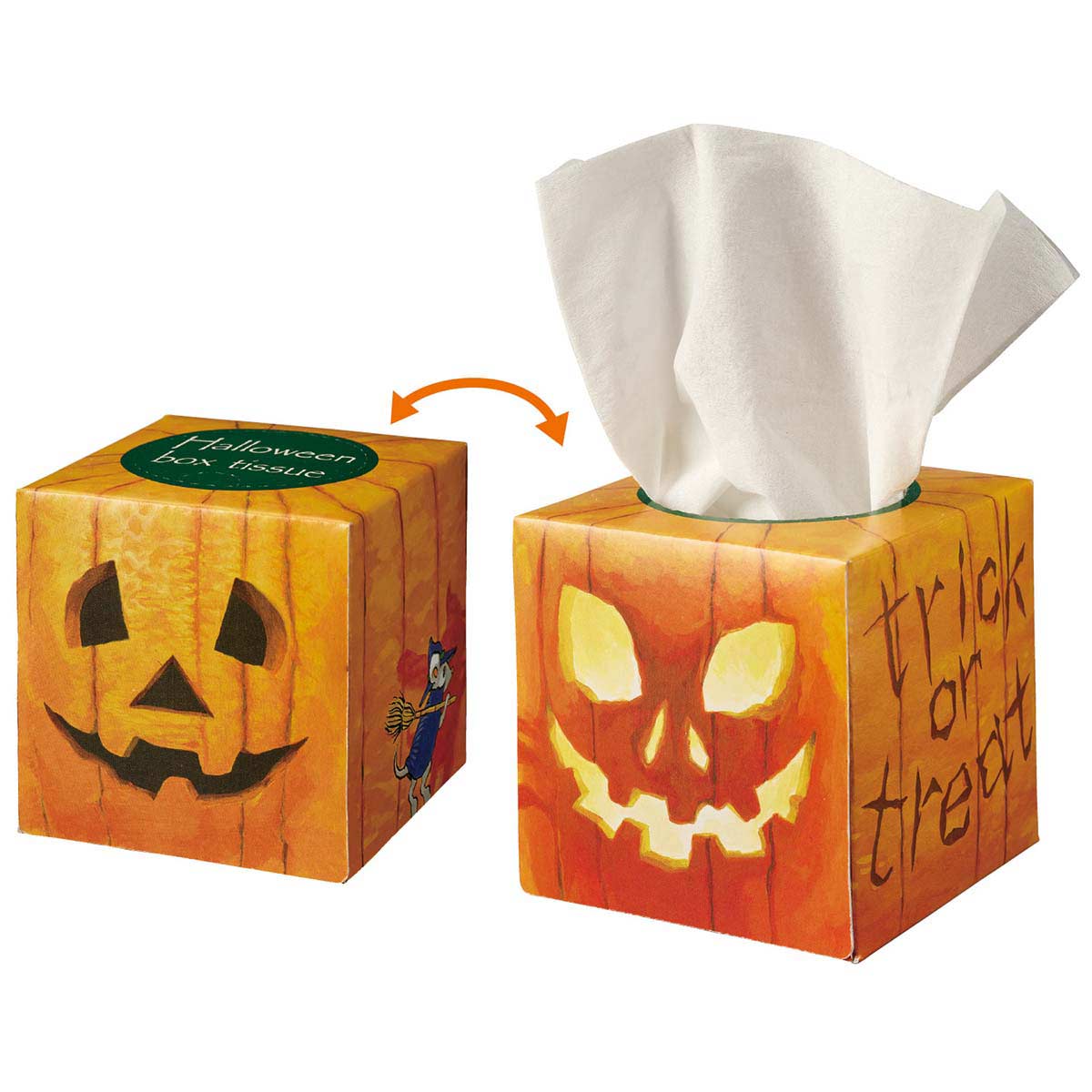 100個 ハロウィンミニサイコロティッシュ