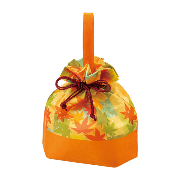 【20枚】手提げ巾着バッグ もみじ市松柄