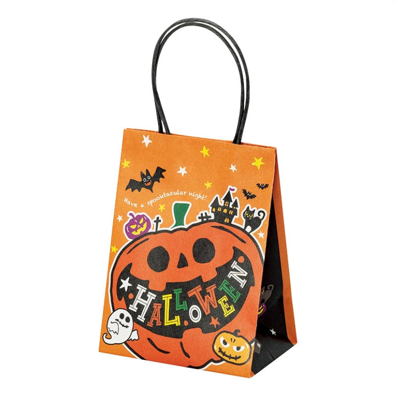 【10枚】手提げ紙袋 ハロウィンビッグスマイル