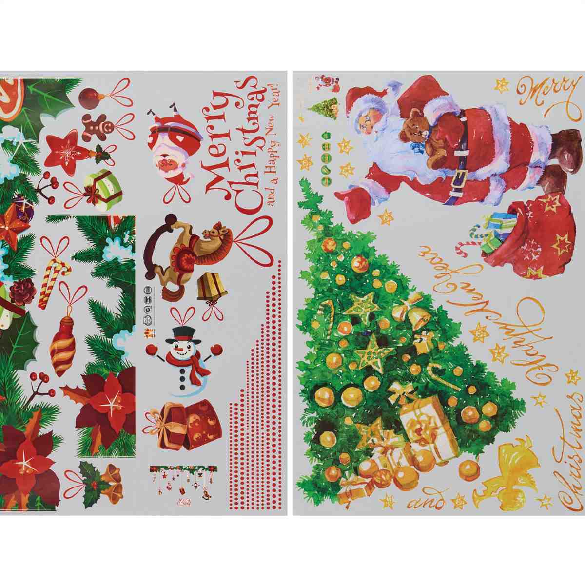 ウォールステッカー サンタ＆オーナメント