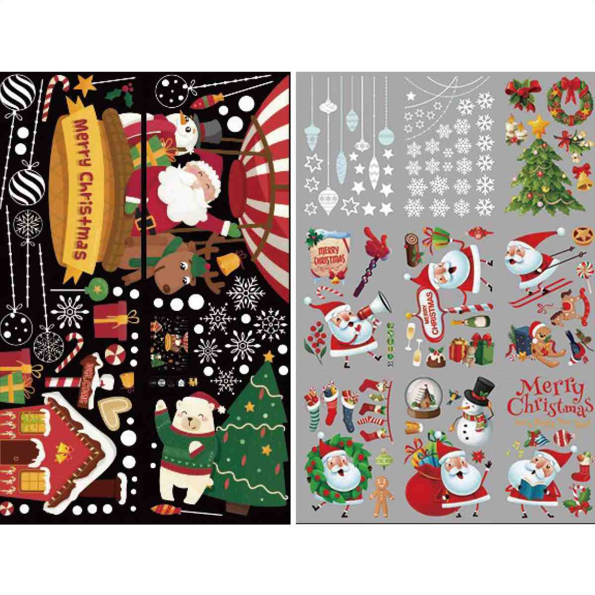 ウインドウステッカー 気球＆クリスマス