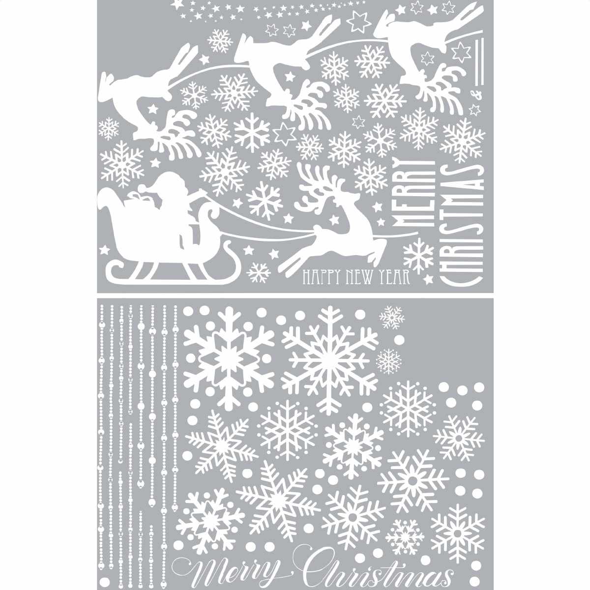 ホワイトウォールステッカー トナカイ＆スノー