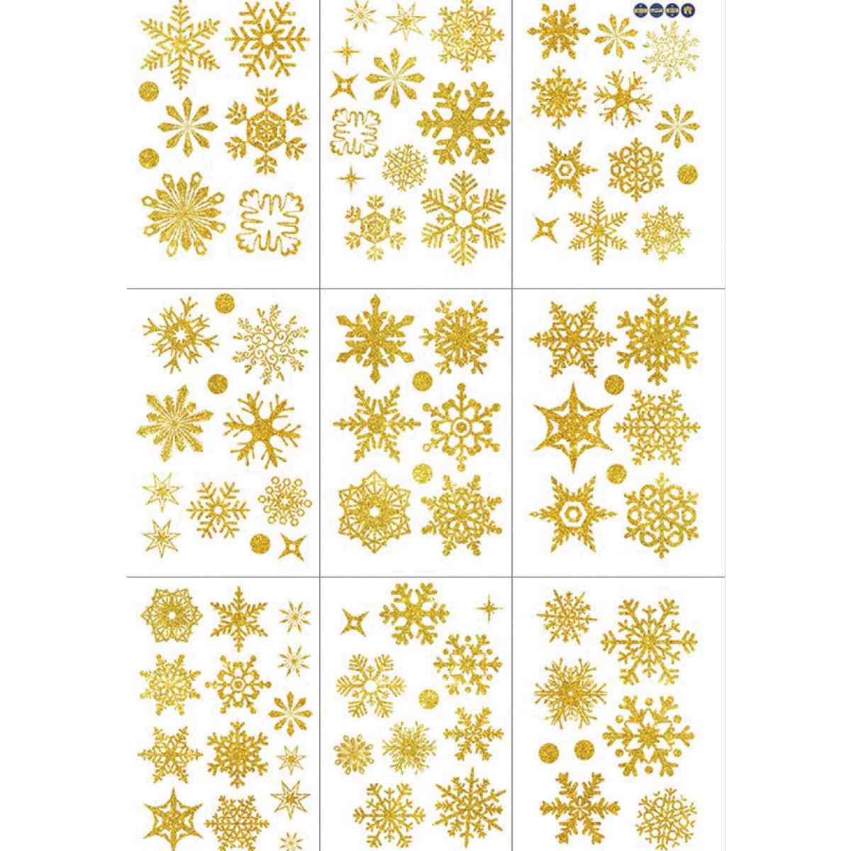 ウインドウステッカー ゴールドスノーフレーク