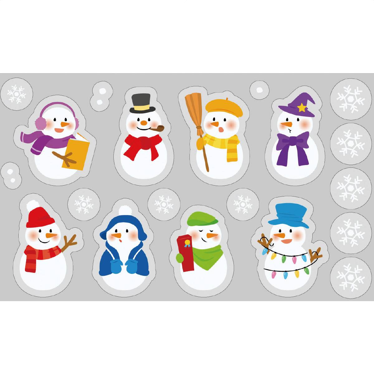 ウインドウステッカー スノーマン