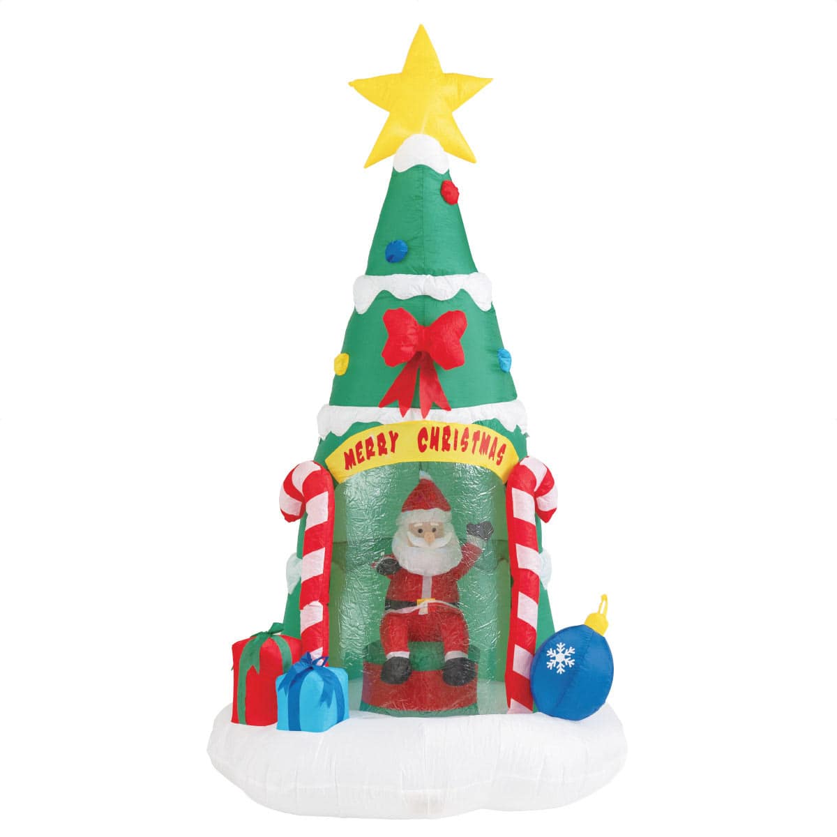 特大エアブロードール サンタクリスマスツリー