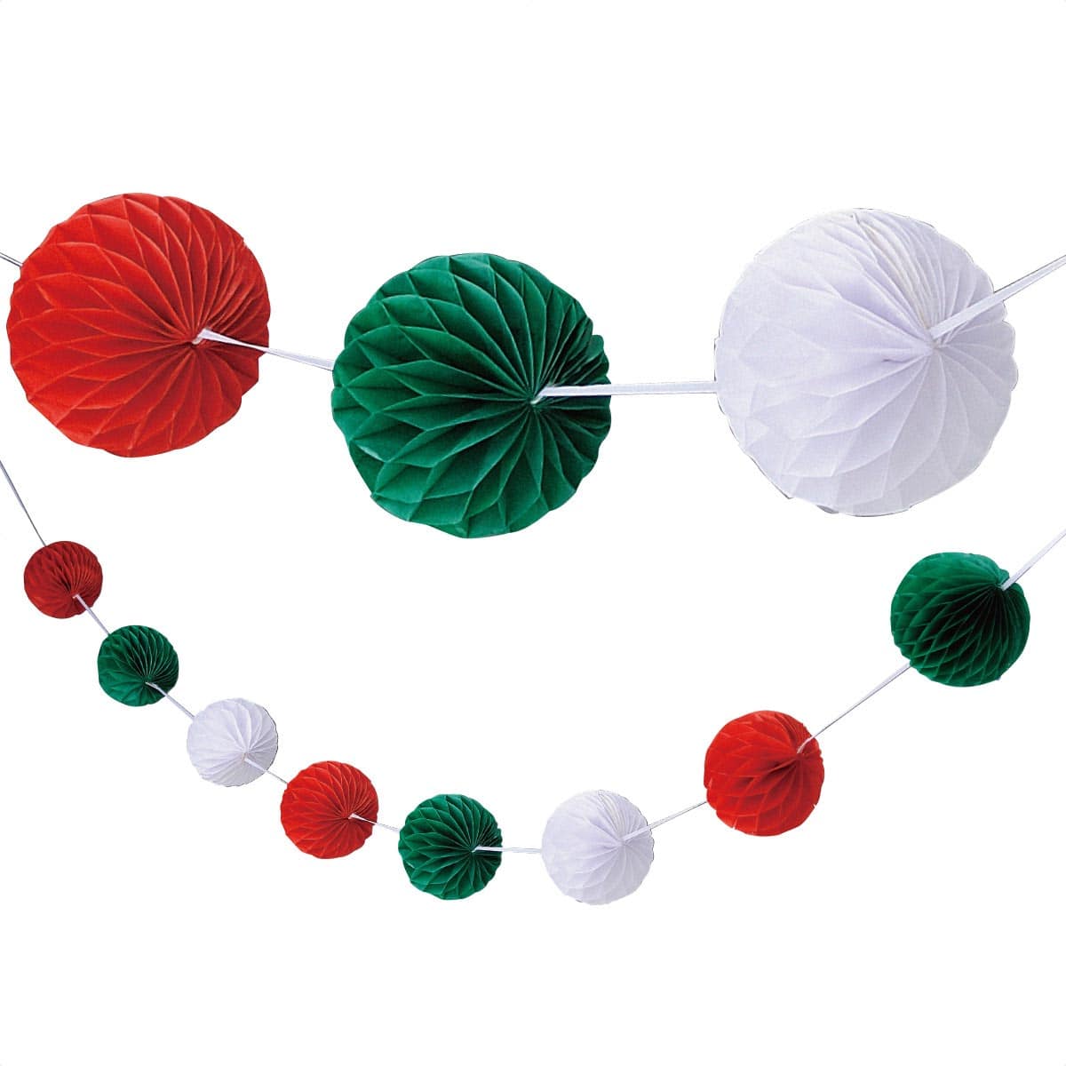 クリスマスハニカムボール8連 ガーランド