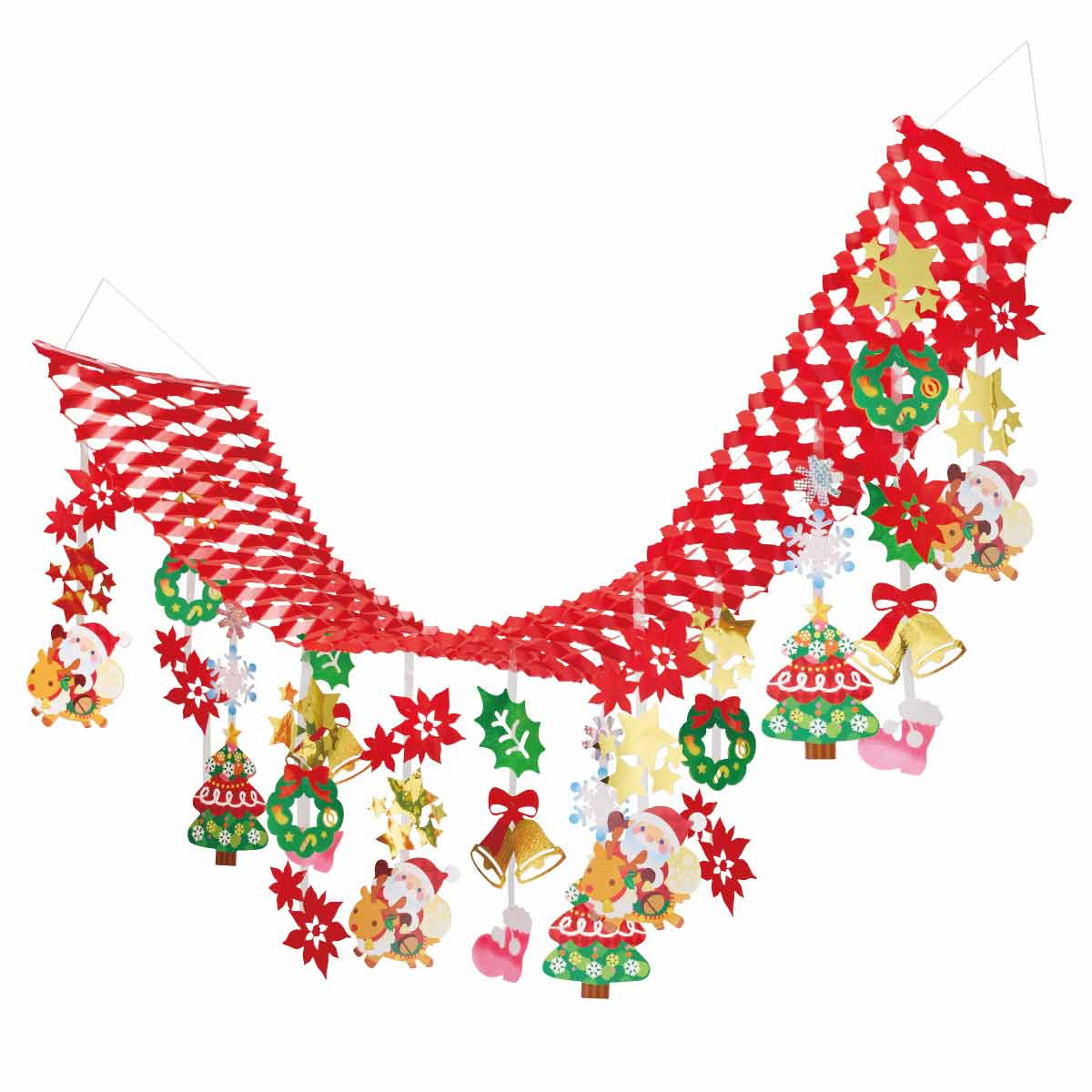 ハッピークリスマス プリーツハンガー