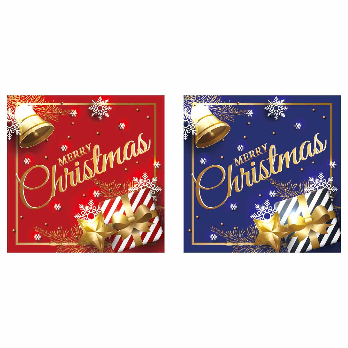 10枚 クリスマス(ギフト＆ベル) テーマポスター