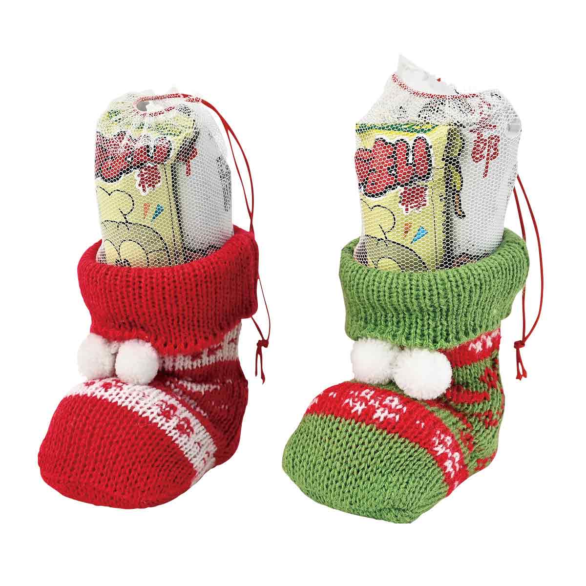 100個 クリスマスニットブーツお菓子セット