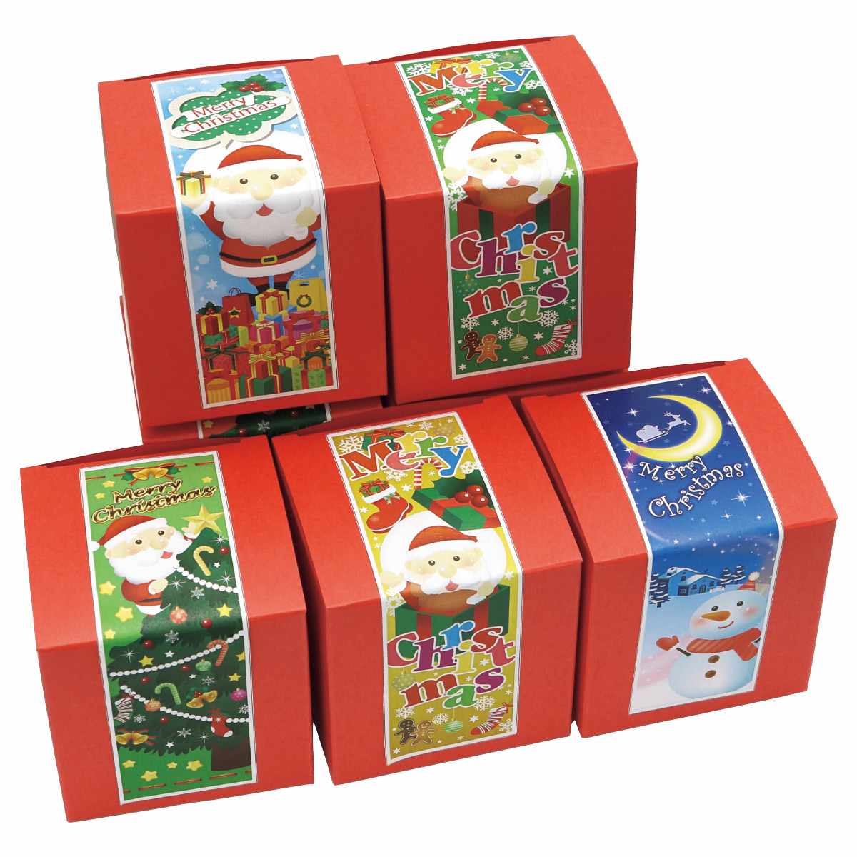 100個 クリスマスキュービック お菓子ボックス