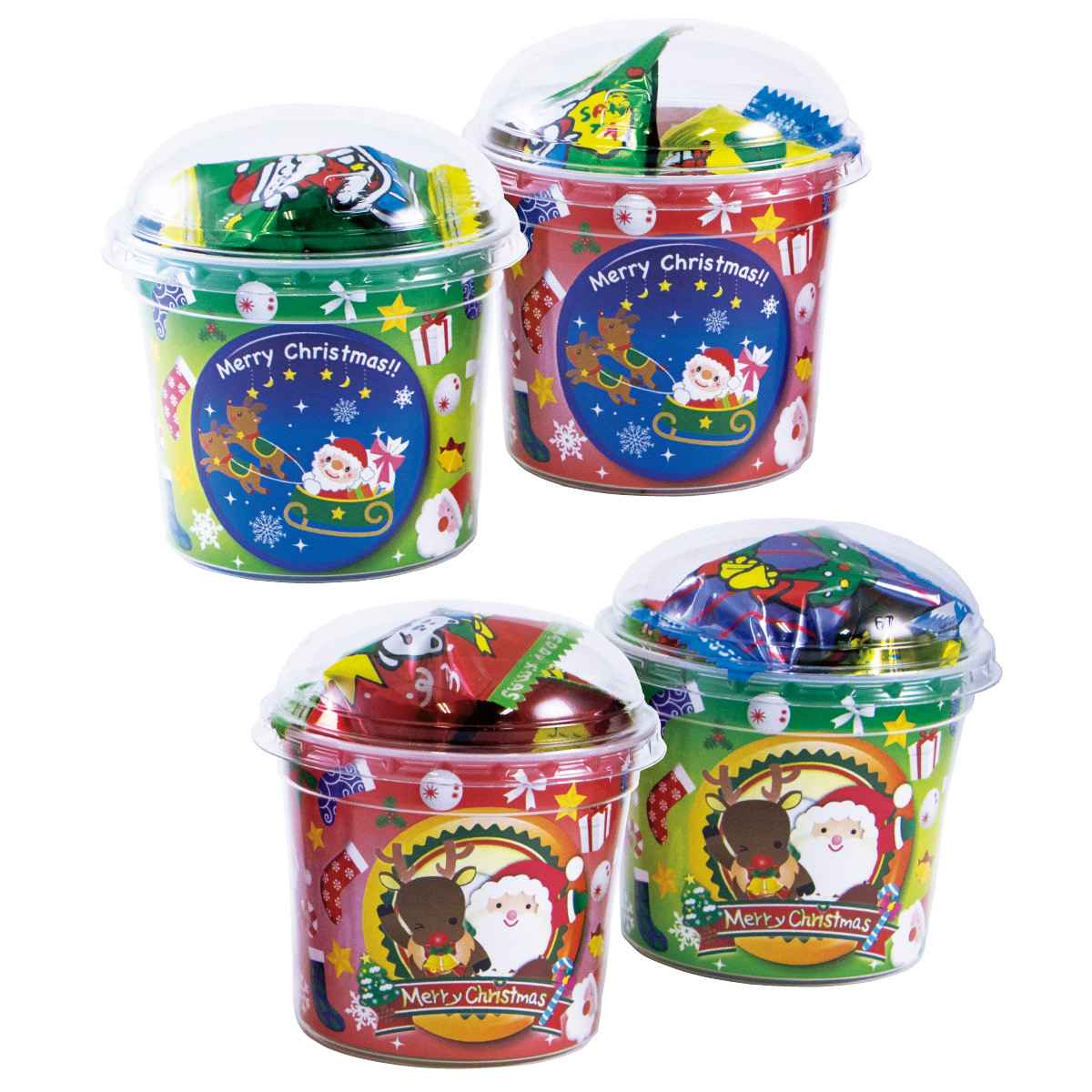 72個 クリスマスお菓子カップ