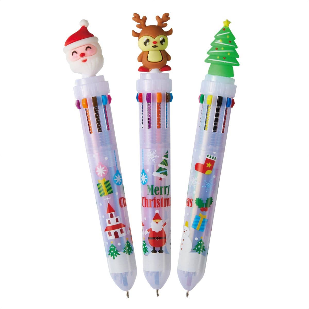 120本 クリスマス10色カラーボールペン