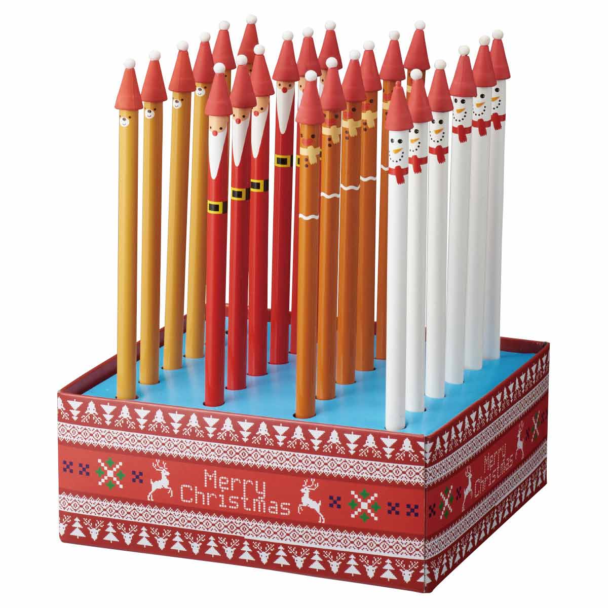 24本 サンタ消しゴム付き鉛筆