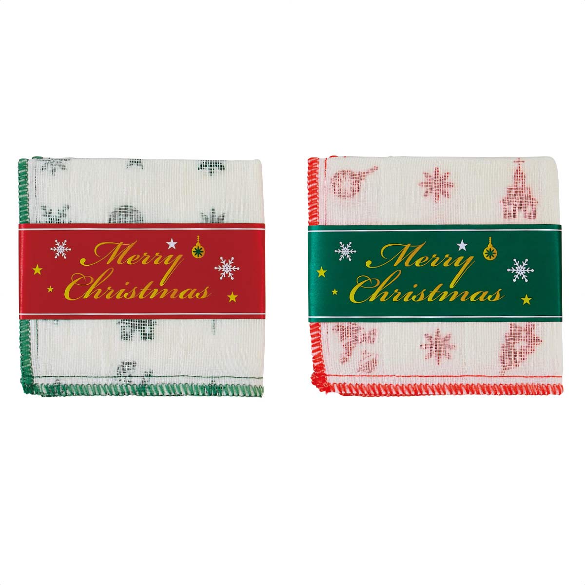 100枚 クリスマスかや織りテーブルふきん