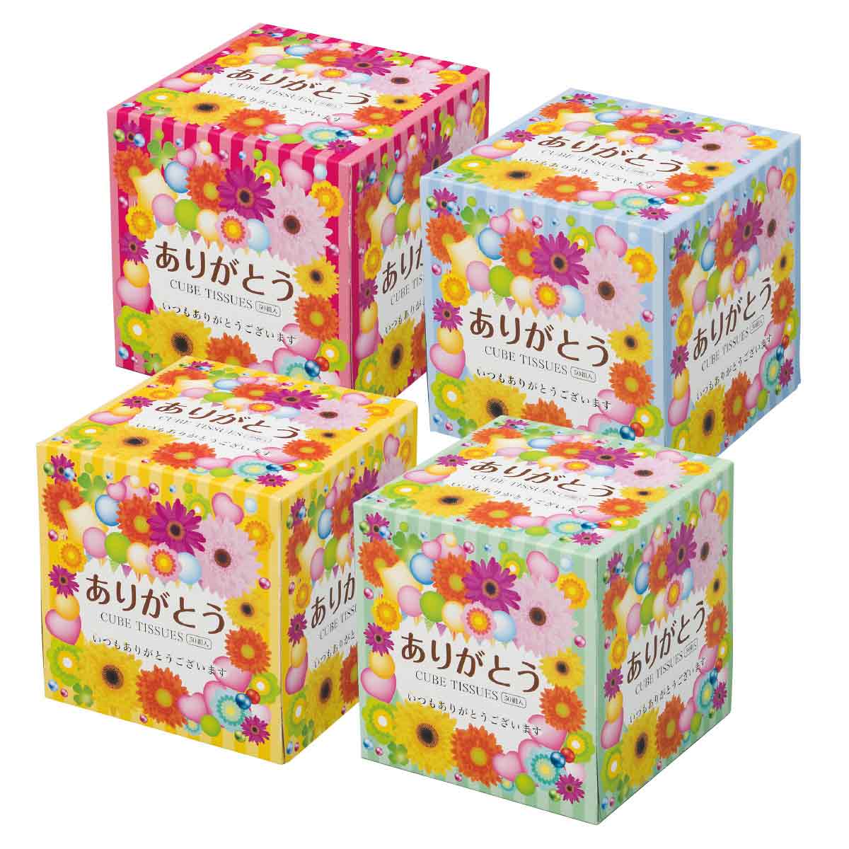 100個 ありがとうキューブティッシュ