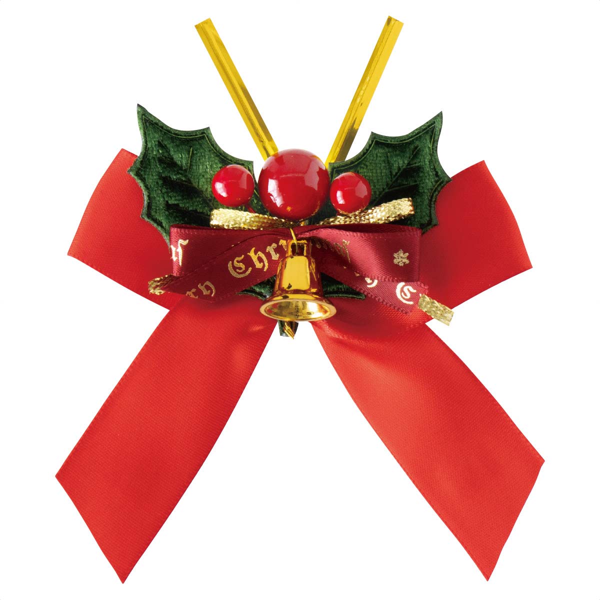 20個 クリスマスフルリールワイヤータイ ヒイラギ