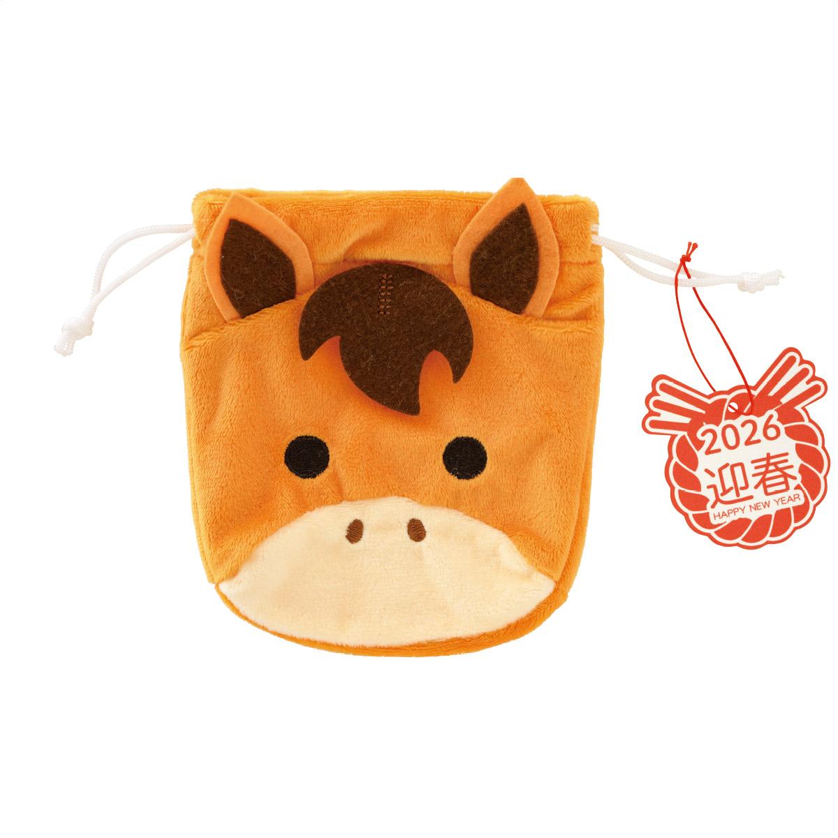 10枚 巾着ギフトバッグ うま