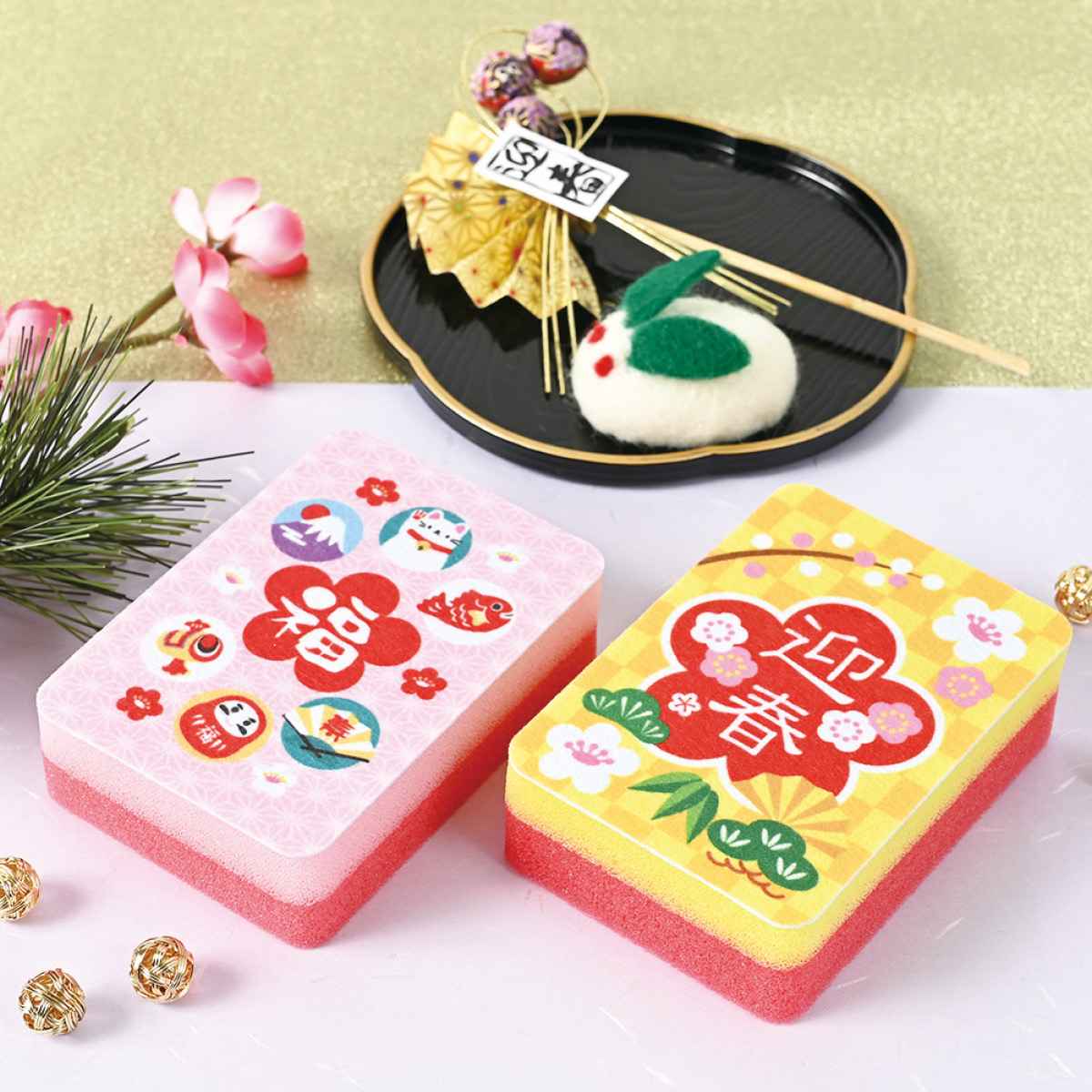 240個 お正月キッチンスポンジ