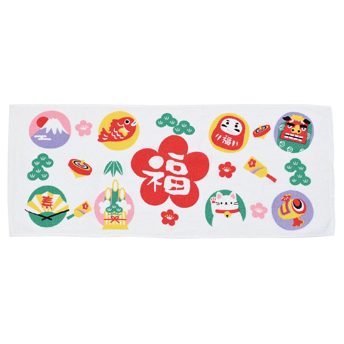 90枚 福々縁起フェイスタオル