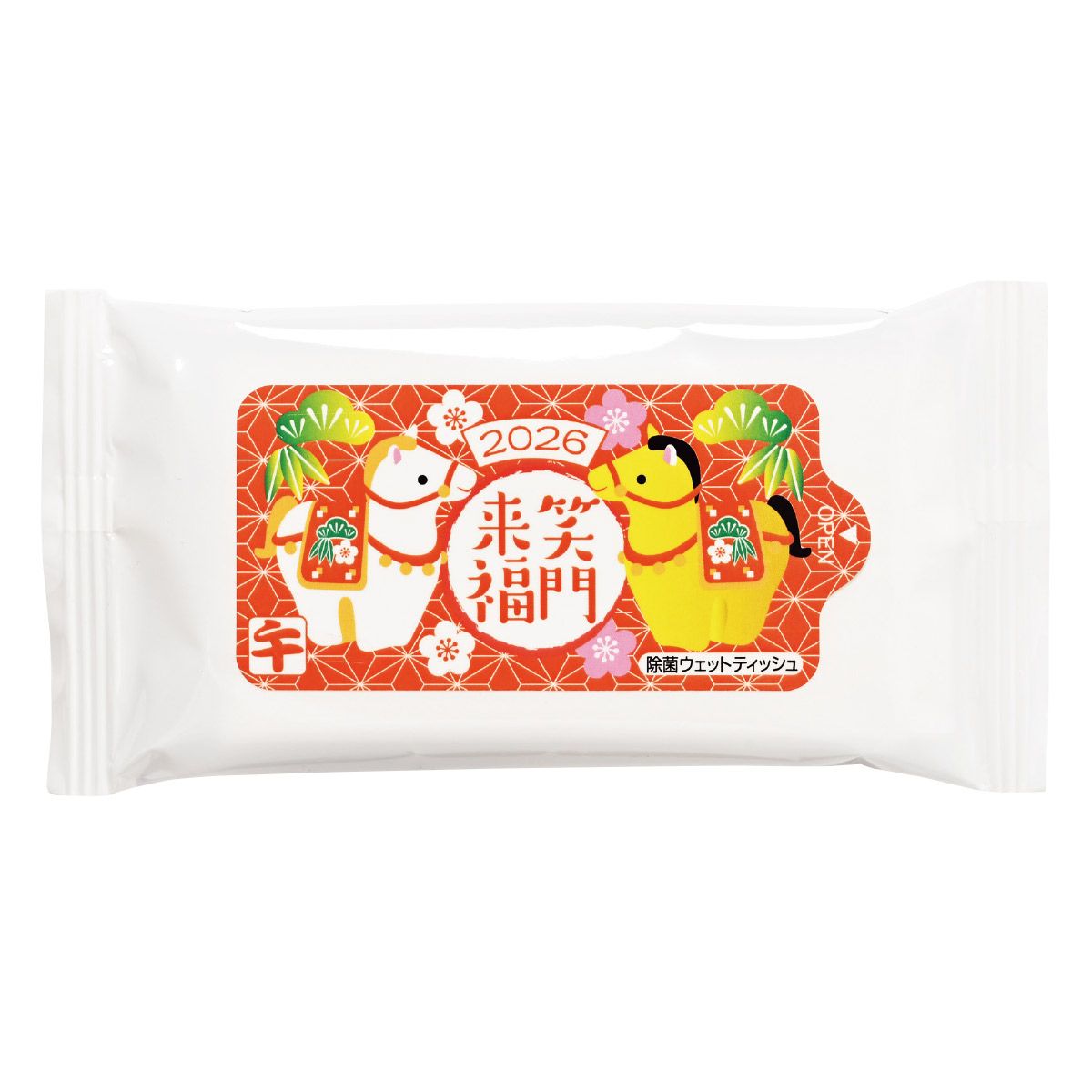 200個 ウェットティッシュ 除菌『干支』午