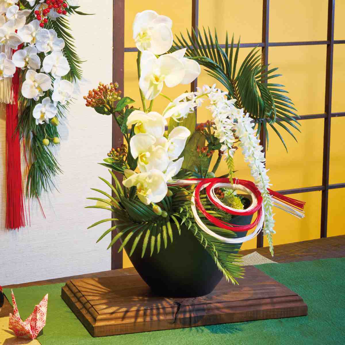 正月飾りアレンジ 水引 高さ50cm