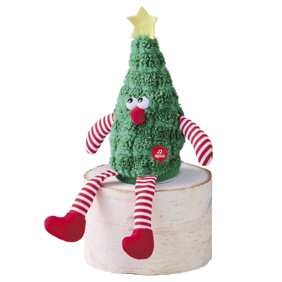 ムービング足ブラクリスマスツリー 高さ29cm
