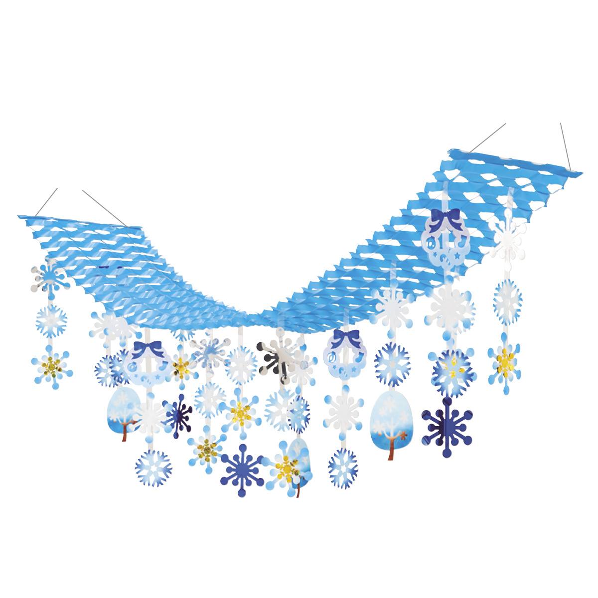 ウィンタークリスマスリースプリーツハンガー
