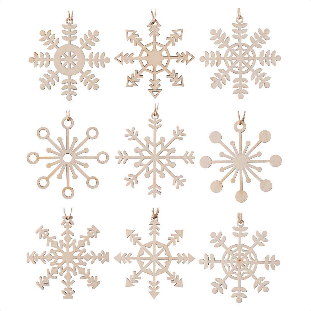 18個 ウッドオーナメント5.5cm