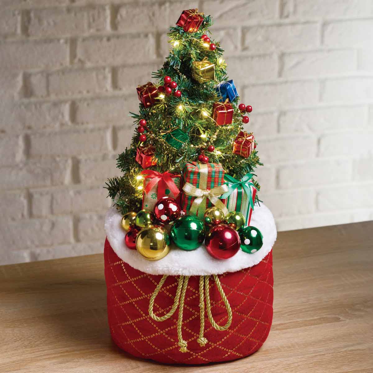 LED ノルディックレッドバッククリスマスツリー50cm