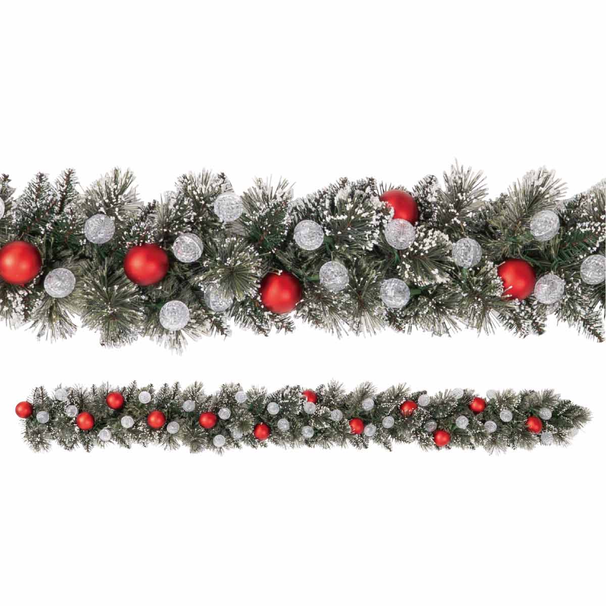 LEDボールライト付きデコレーションガーランド