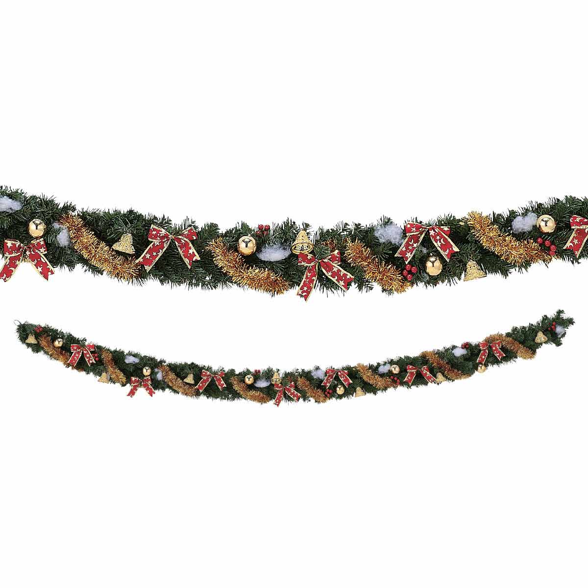 ストレート クリスマスガーランドセット270cm
