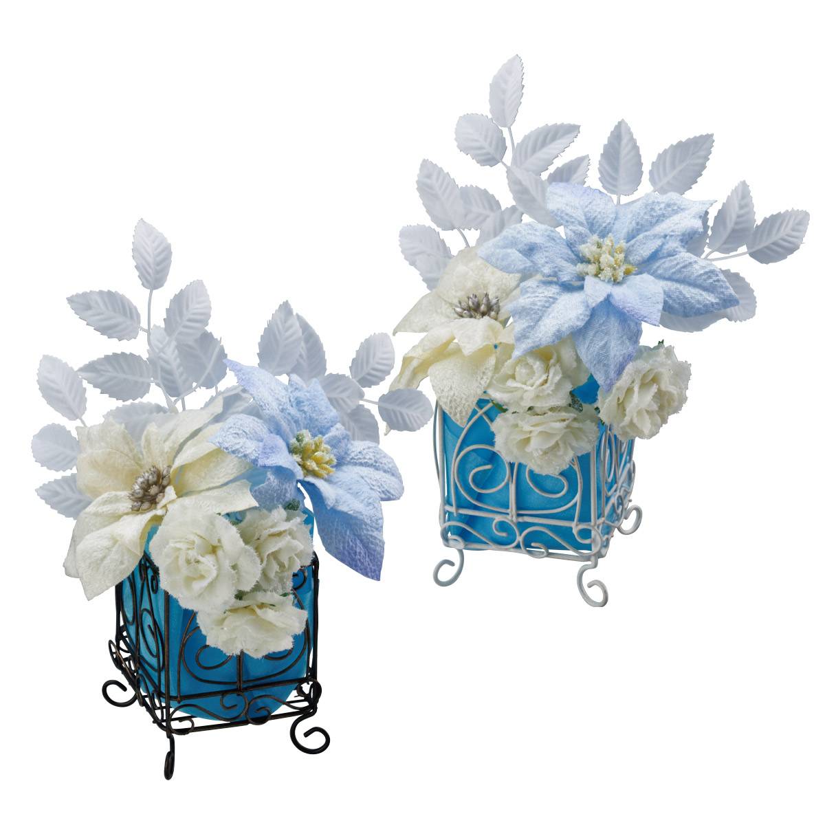 2個 ウィンターキューブポット幅15cm