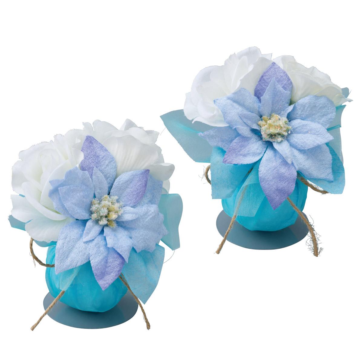 2個 ウィンターポインセチア造花ラップ