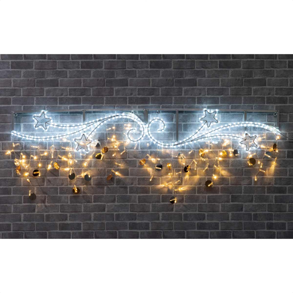 LEDビッグモチーフライト スパンコール幅180cm