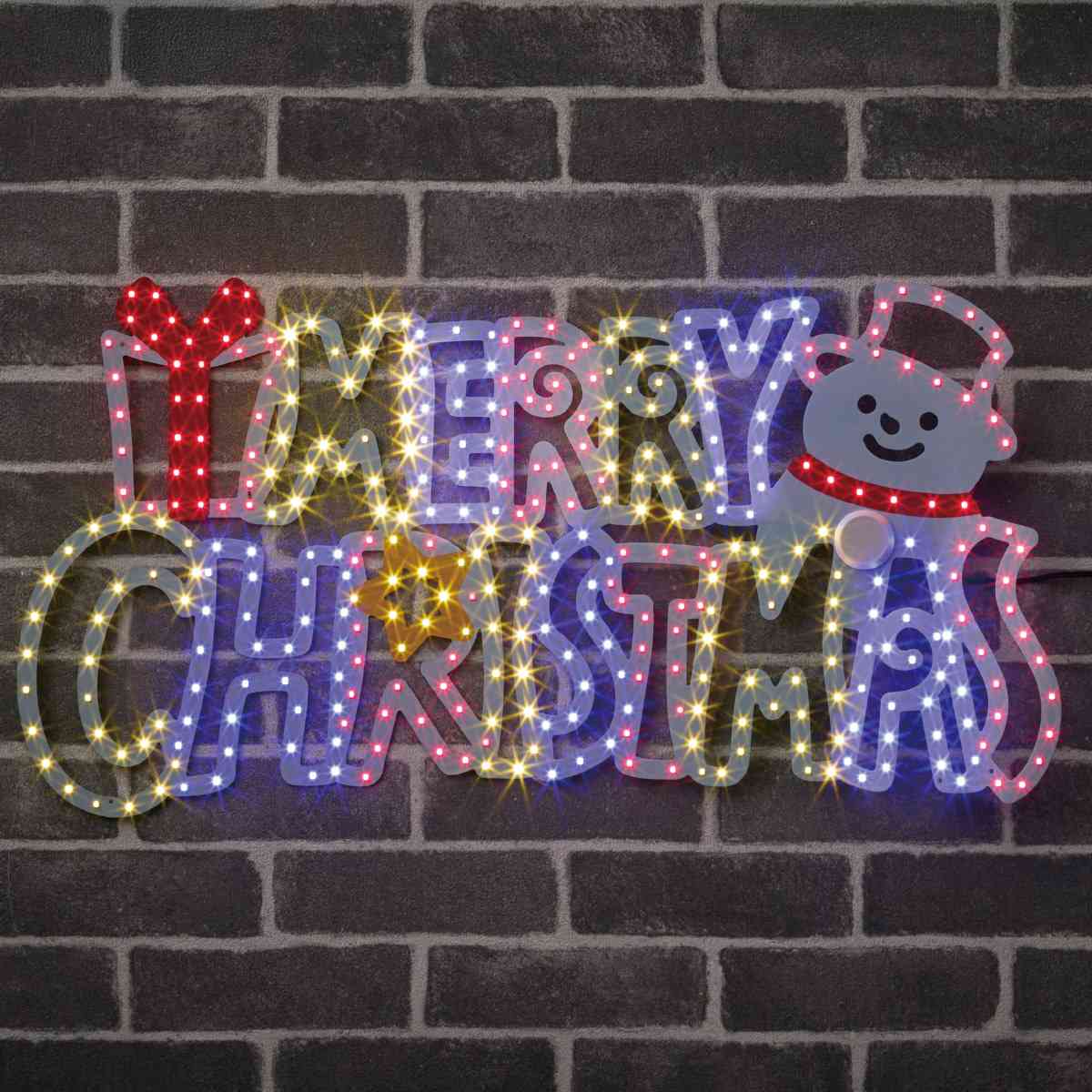 LED(SMD)モチーフライト メリークリスマス幅56cm