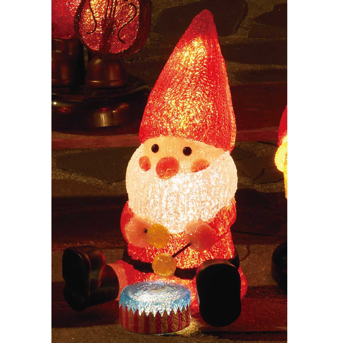 LEDモチーフライト【サンタの森】たいこ 高さ35.5cm